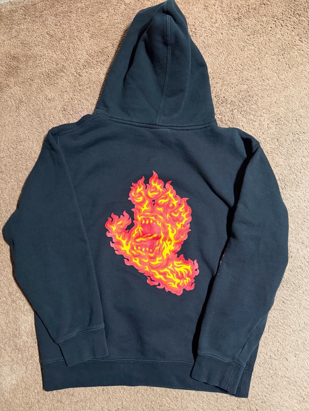 Santa Cruz Skateboards Hoodie • Flaming Screaming Hand Skate Sweatshirt